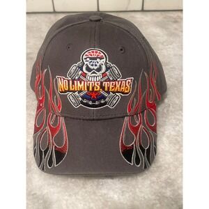 SMI Properties Hat Mens OSFA Grey No Limits Texas Motor Speedway Racing Skull